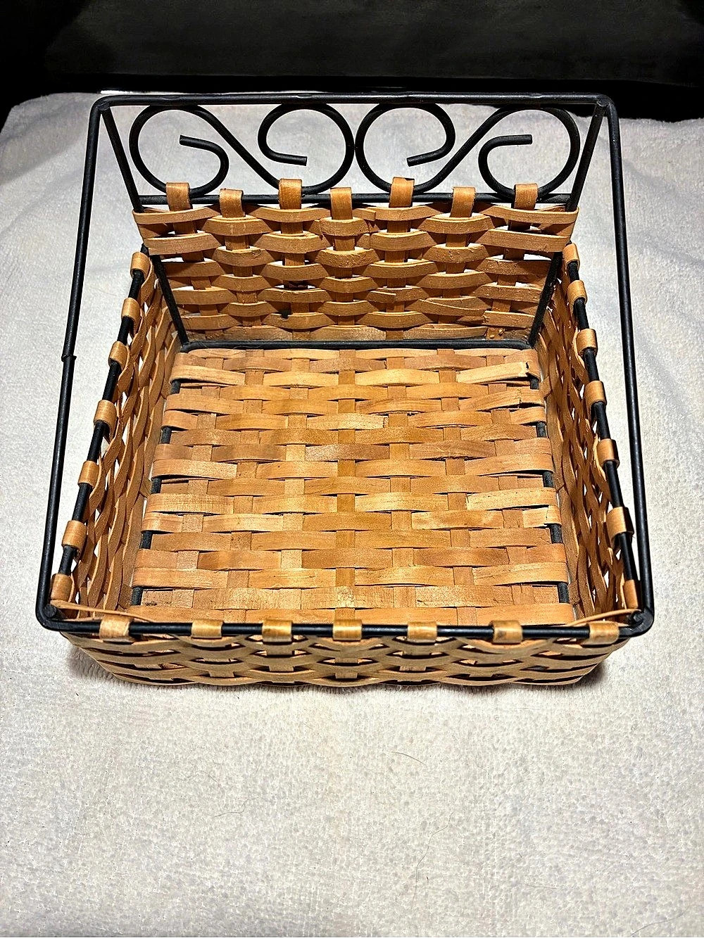 Woven Basket in Brown & Black